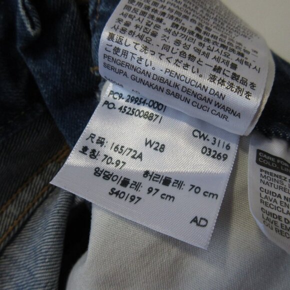 NWT Levi's Orange Tab Overalls in Tomorrow's Parties Straight Leg Denim Jean 28 - Picture 5 of 8